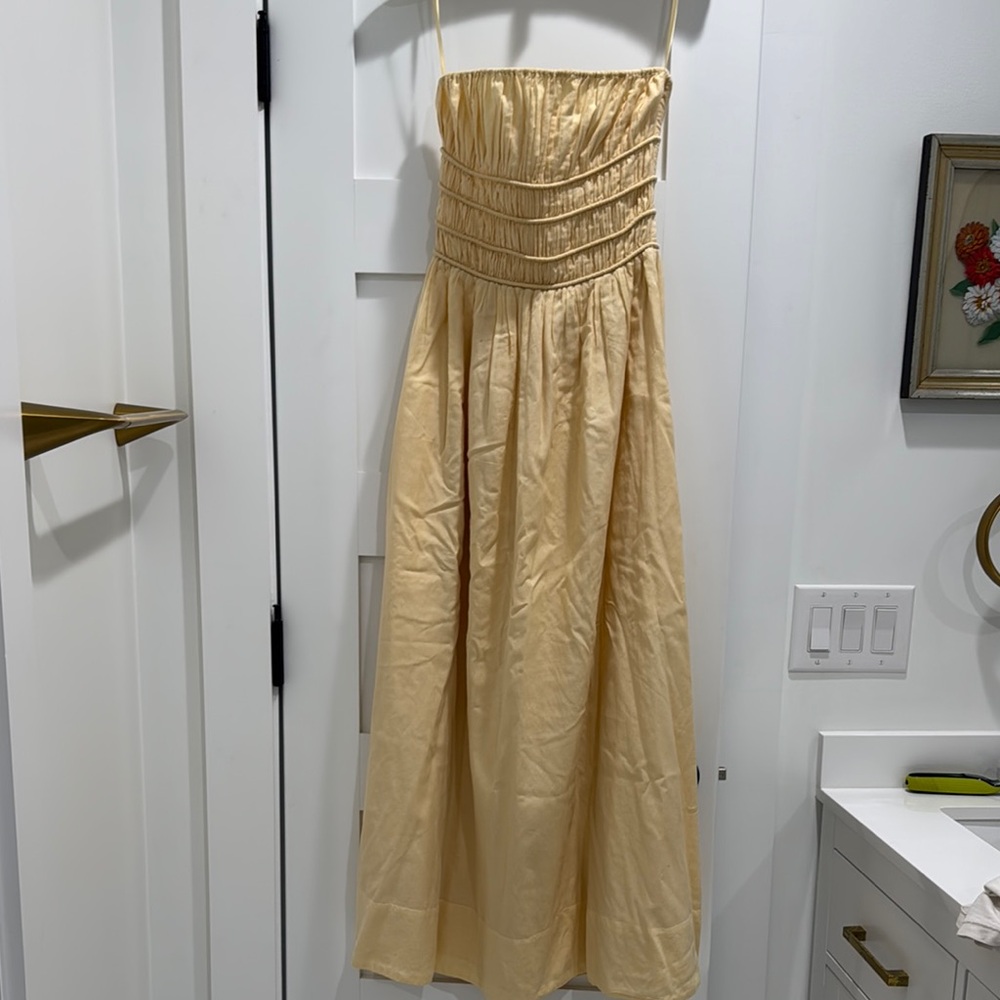 Butter Yellow Posse Strapless Dress